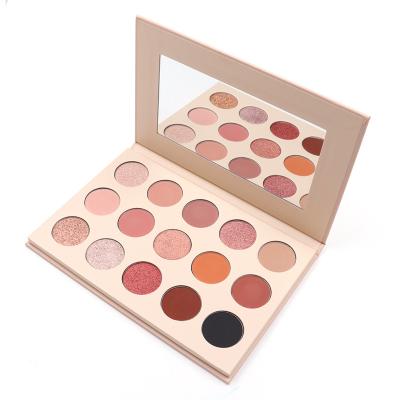 China Wholesale New 15 Color Eye Shadow Pan Circle Makeup Eyeshadow Palette Waterproof Multi Label Privite Waterproof Custom Eyeshadow Palette for sale