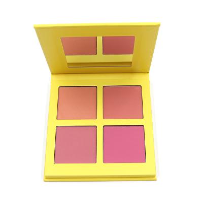 China Hot Sale Waterproof To Choose 4Colors To Blush Make Your Own Brand Waterproof Blusher Diy Factory Vegan Wholesale Blush Palette Private Label for sale