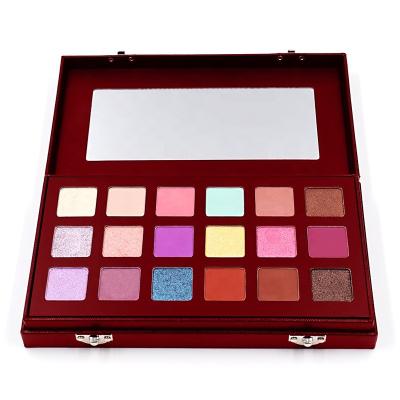 China Long Lasting Waterproof Makeup Private Label Case 18 Color Empty Eyeshadow Palette for sale