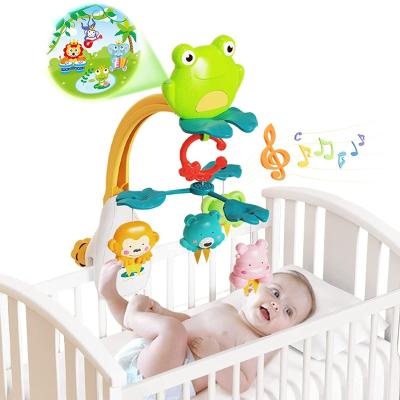 China Musical Baby Crib Mobile with Music and Lights Mobile Crib with Cartoon Projection Rotating Baby Crib Toys for Boys Girls for sale