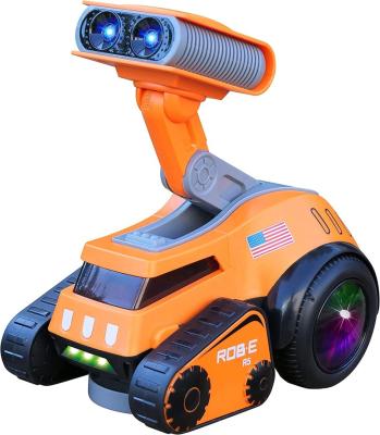 China Battery Operated Toy Electronic Robot Dances Plays Music Songs Light Up Eyes Volume Adjust Lifts & Rotates for sale