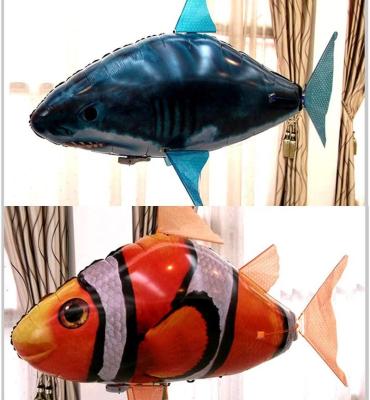 China Follow Me Shark Remote Control Toys Swimming Animal Clown Fish Toy Gifts Party Decoration Balloon Fish RC Toy Infrared Fly Air Balloons for sale