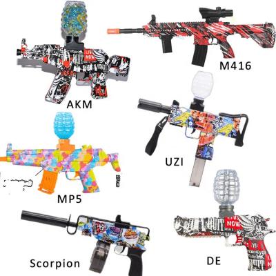 China Backyard Electronic Amusement Shooter M416 Akm-47 Outdoor Toy Electric Toy Gun Gel Water Balls Splash Ball Toy Gun for sale