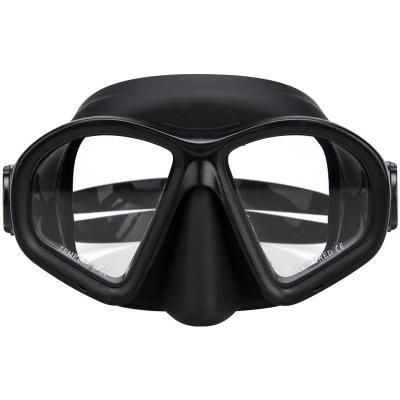 China 85cc Spearfishing Freediving Goggles Tempered Glass Diving Mask Defogging for sale