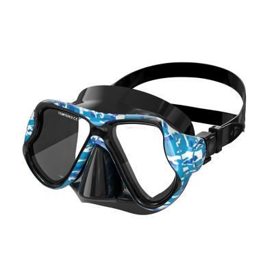 China Wide View Bifocal Scuba Diving Mask Tempered Glass Lens OEM for sale