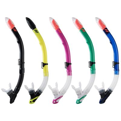 China Freediving Scuba Semi Dry Snorkel For Spearfishing Silicone Mouthpiece for sale