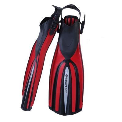 China TPR PP Long Blade Scuba Diver Flipper Full Foot Fins For Flex Freediving Spearfishing for sale