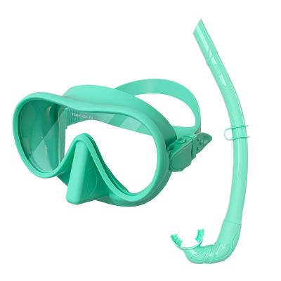 China Conjunto de equipo de buceo de vidrio templado único certificado por el CE para natación para adultos Conjunto de máscara de snorkel en venta