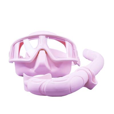 China Resin Lens Diving Goggles for Anti-Fog UV Resistance Free Diving Mask and Snorkel Set for sale