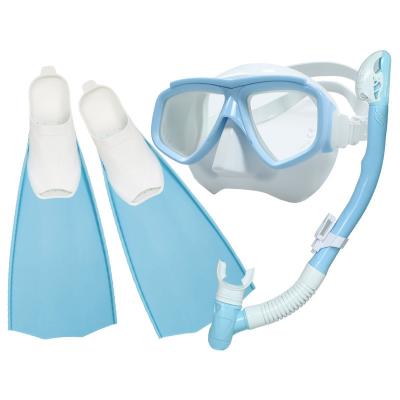 Cina Anti-nebbia vetro temperato blu Scuba Maschera di snorkeling Pinze Set per immersioni Logo personalizzato Maschera di snorkeling Set in vendita