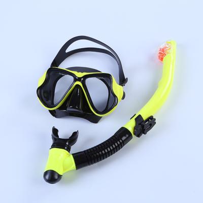 China Silicon Mouthpiece Aqua Youth Mask And Snorkel Set Dry Top System Silver for sale