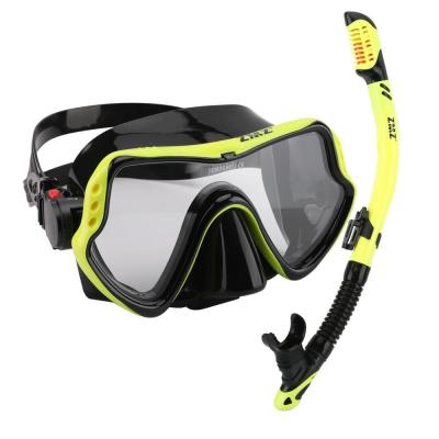 China Swimming Diving Snorkel Mask Set Wide View UV Resistant ODM for sale