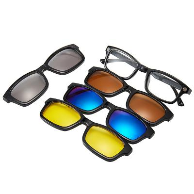 China Fashion Sunglasses Newest Fashion Wholesale Custom High Quality Four In One Sunglasses Shade Vintage Sun Glass Wholesale Custom Glasses for sale