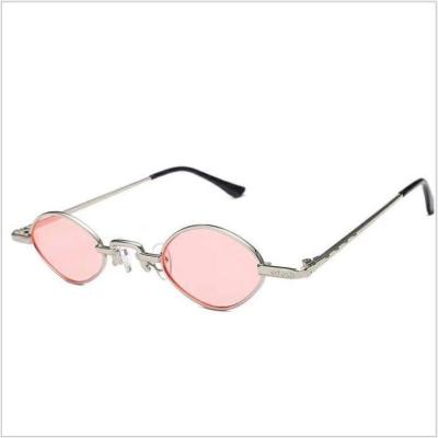 China Fashion Sunglasses 2021 Newest Metal Oval Frame Small Mini Sunglasses Women Eyewear Shade Custom Glasses Fashionable Custom Glasses for sale