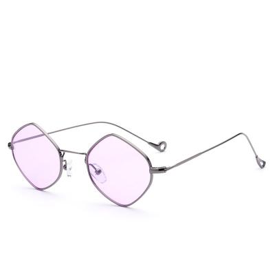 China Irregular Polygonal Glass Gradient Color Sunglasses Women Fashion Style Sun Glasses Hot Small Frame Sun Glasses for sale