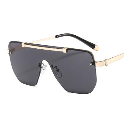 China Wholesale Custom Glasses Eyewear Shade Sun Glasses Men Women Newest Fashion One Piece Fashion Sunglasses Metal Trendy Colorful Sunglasses for sale