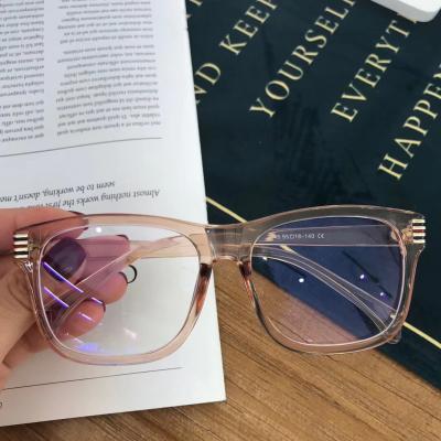 China Literary wholesale custom made glasses men eyewear women optical frame myopia light blue black frame anti myopia eye glasses for sale