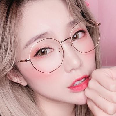 China Wholesale Myopia Women Eyewear Men Glasses Retro Polygon Celebrity Glasses Irregular Optical Frame River Design Eye Glasses for sale