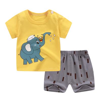 China Breathable Baby Clothes Toddler Clothes Boys Girls Clothes Sets Short Sleeves Clothing Set for sale