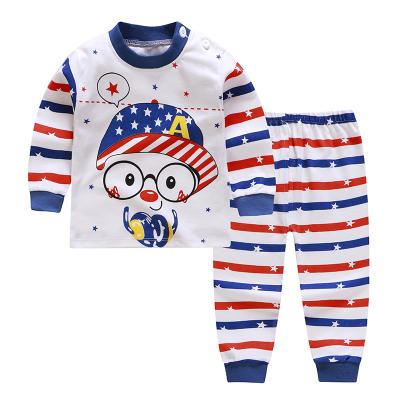 China Fashion Breathable Children's Baby Cotton Casual Long Sleeve Pajamas for sale