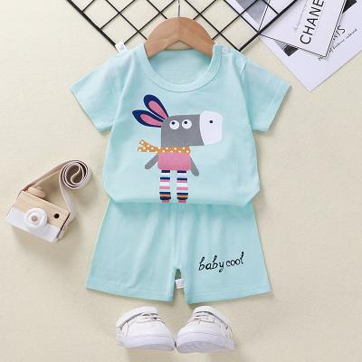 China Amazon Hot Sale Children's Summer Breathable Cotton Shorts Sleeve Suit Factory Outlet for sale