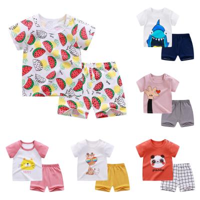 China Breathable Children's Suit Cotton Girls Summer Clothes Boys T-shirts Fashion Children's Clothing Baby Clothes Infant Short Sleeve for sale