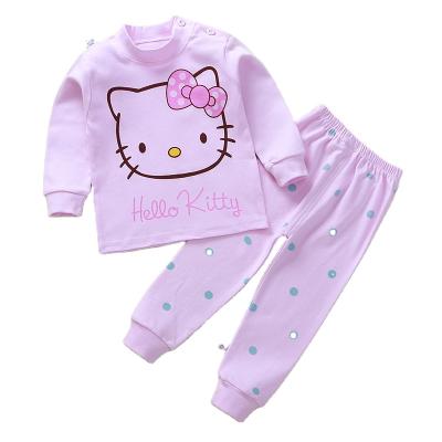 China Children's Thick Cotton Autumn Baby Home Clothes Winter Breathable Thermal Pajamas Suit Underwear for sale