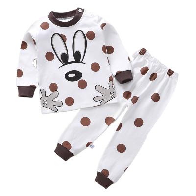 China Boys and girls autumn cotton breathable underwear set two-piece set long sleeve children's pajamas pants home wholesale for sale