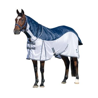 China Fashion Durable And Comfortable Custom Colors Cozy Summer Hybrid Rainsheet With Detachable Neck Horse Blankets Combo Cover for sale