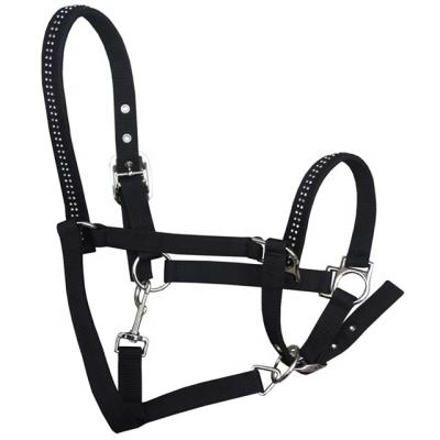 China Eco-Friendly Wholesale Nylon Horse Halter With Rhinestone for sale