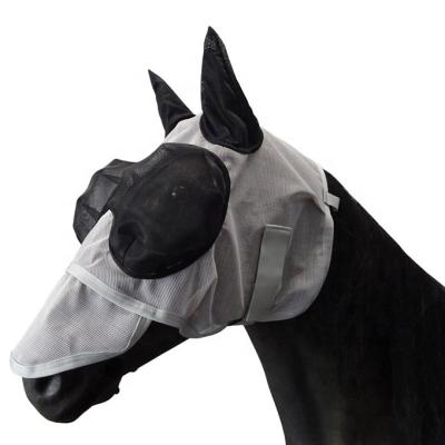 China Comfortable Horse Fly Mask With Ears Sniff Protection Full Face for sale