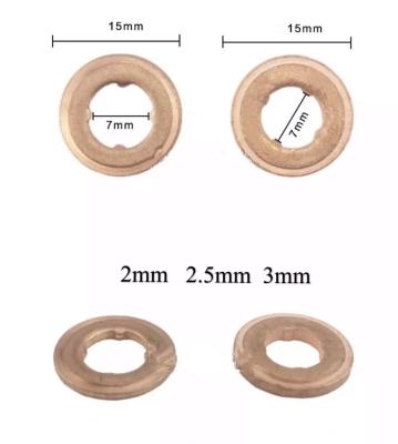 China 65Mn common rail injector nozzle copper protection gasket (spring stee) 100pc 7*15*2mm EURO-III for diesel injector for sale