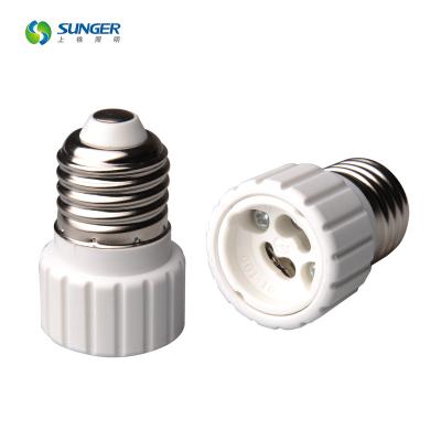 China Plastic E27 To GU10 Lamp Converter Adapter Lighting Holder Socket With CE TUV RoHS Certificate for sale