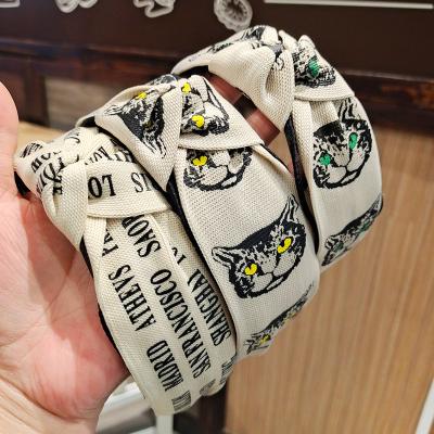 China Wholesale Fashion Version Fabric Cross-knot Wide Hair Band Ladies Hair Accessories for sale