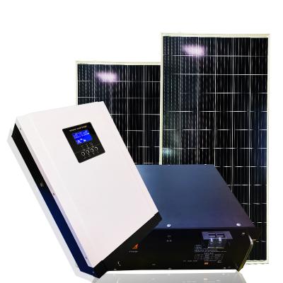 China Home Solar Power System 3kw 5kw 8kw 10kw Solar System Full Set 10000w Hybrid Solar Power System for Home for sale