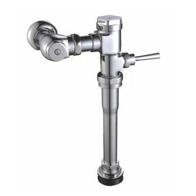 China Public Toilet Horizontal Drain Valve Lever Modern Brass DN25 Caliber Hand Stools Handle Flush Use Te koop