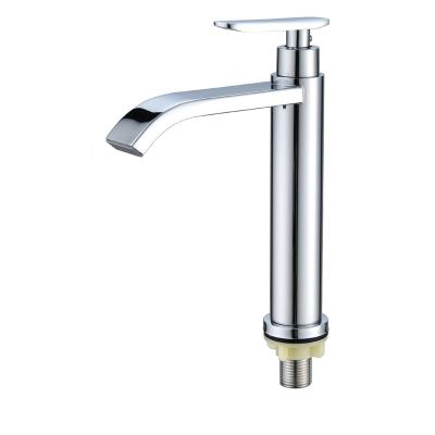 China Other Handle Stainless Steel Plated One-Hole Faucet Water Mixer Tap Bathroom Sliver Plated Latest Modern Sliver Basin Faucet for sale