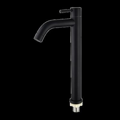 China Other Design Stainless Steel High Spout Handle Hole Gold Single Hole Bathroom Basin Sink Faucet Bending Taps Mixer Tap For Bathroom for sale