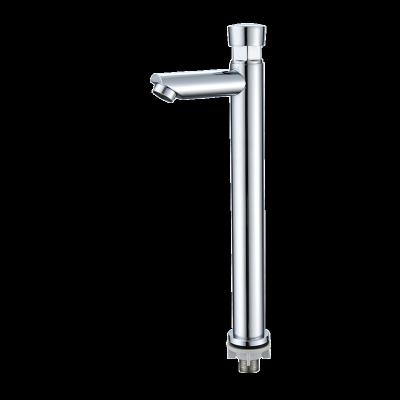 China Other Lag Plated Stainless Steel High Design Hotel Single Handle Bathroom Basin Faucet for sale