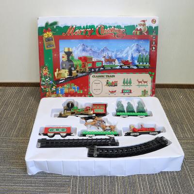 China Slot Toy Classic Train Toys Set 14 Pieces Track Car Slot Toys Christmas Electric Train Car Model Toy for sale