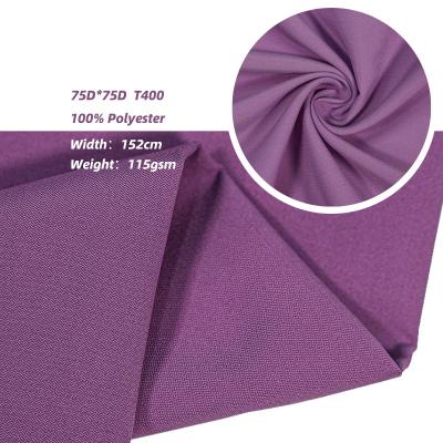 China Hot-selling 115gsm waterproof elastic fabric 75D*75D-T400 stretch oxford quick-drying fabric for casual-wear-trousers for sale