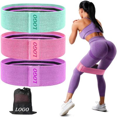 China Yoga Exercise Custom Printed Wholesale Bulk Yoga Cloth Hip Exercise Resistance Band Set for sale