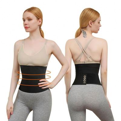 China Antibacterial Custom Fabric Women Fitness Tummy Control Waist Trimmer Slimming Belt Custom Waist Trainer for sale