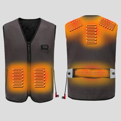 China Anti-wrinkle Men USB Thermal Electric Vest Heated Clothes Vest Heater USB Heated Vest With Battery Pack for sale