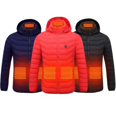 China QUICK DRY Outdoor Coat USB Heating Hooded Winter Thermal Warmer Heated Jacket For Men for sale