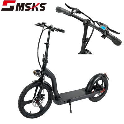 China MSKS Unisex Powerful Motor 350w/500w Scooter Foldable Electric Bycicle 20inch 16inch Wheel Escooter for sale