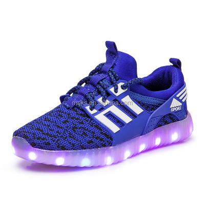 China Fashion\Comfortable Light\Durable Up Best Selling Mesh Kids Led Casual Shoes for sale