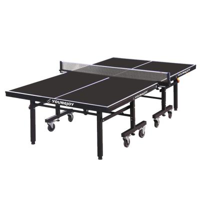 China School Home Competiton YoungJoy YJ Sports Table Tennis Black Top OEM 25mm Ping Pong Table Tennis Outdoor Table for sale