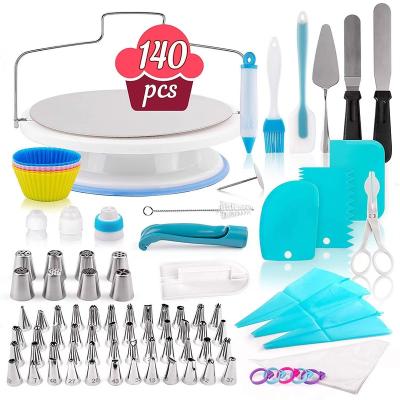 China Viable 140Pcs Cake Decorating Tools Kit Fondant Cake Sugar Craft Cake Decoration Supplies Decorating Tools Pastry Bakeware for sale