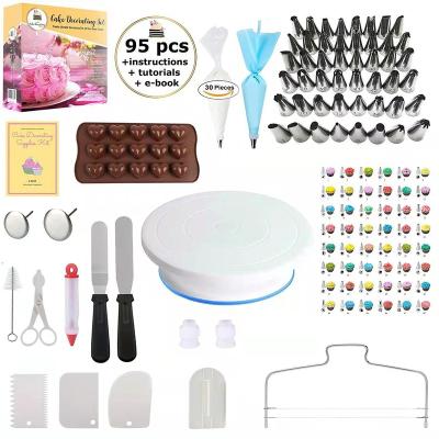 China 95PCS Sustainable Baking Pastry Cake Decorating Cake Tools Set Accessories for sale